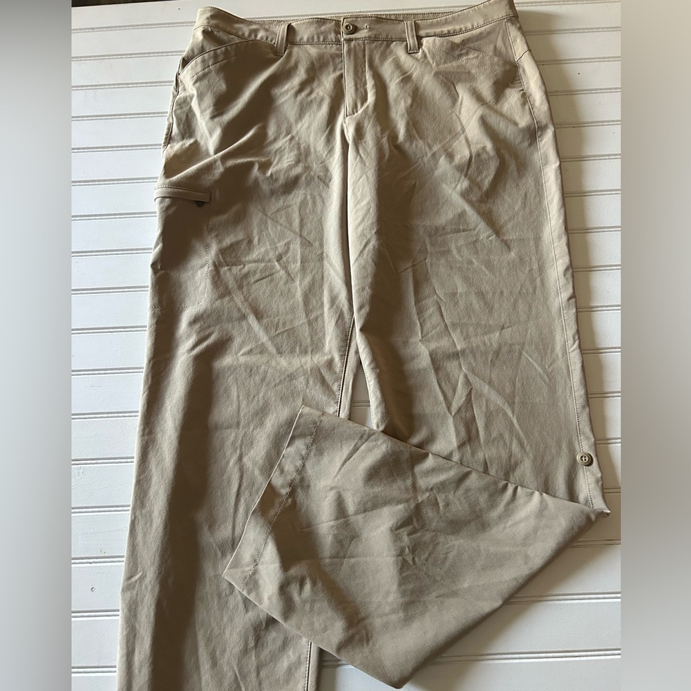 EDDIE BAUER womens size 12 lightweight tan outdoor pants